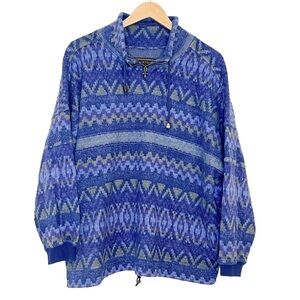 Vintage Express French Country pullover fleece Large